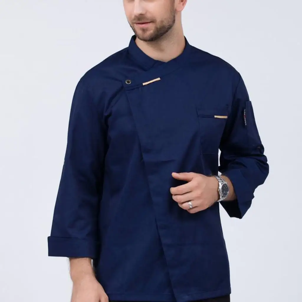 3XL унисекс куртка шеф-повара хлебобулочные кухонные униформы с длинным рукавом рабочая одежда Chefwear пальто отель пекарня Ресторан Рабочая Униформа