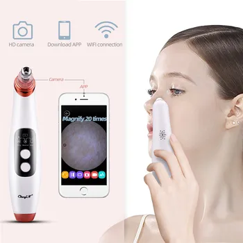 

Intelligent Wireless WiFi Visual Blackhead Remover Vacuum Deep Pore Cleaner 20X HD Camera Facial Acne Removal Skin Care Tools