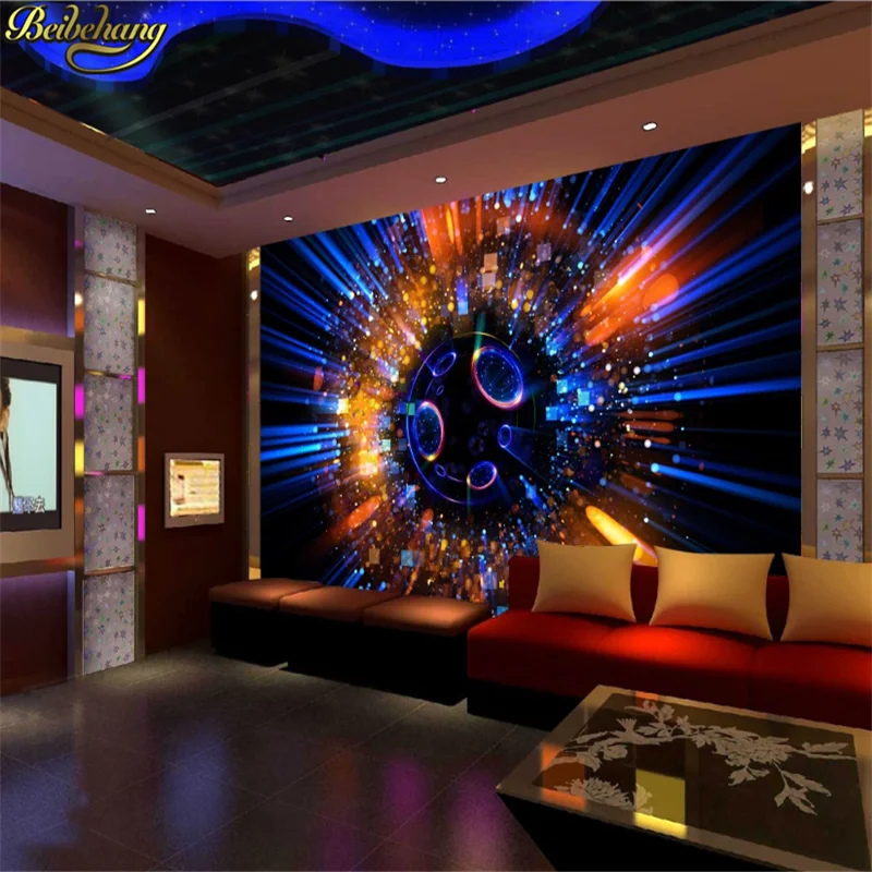 

beibehang custom papier peint mural 3d papel de parede Cool laser light bar wallpaper KTV background wall paper Home Decor