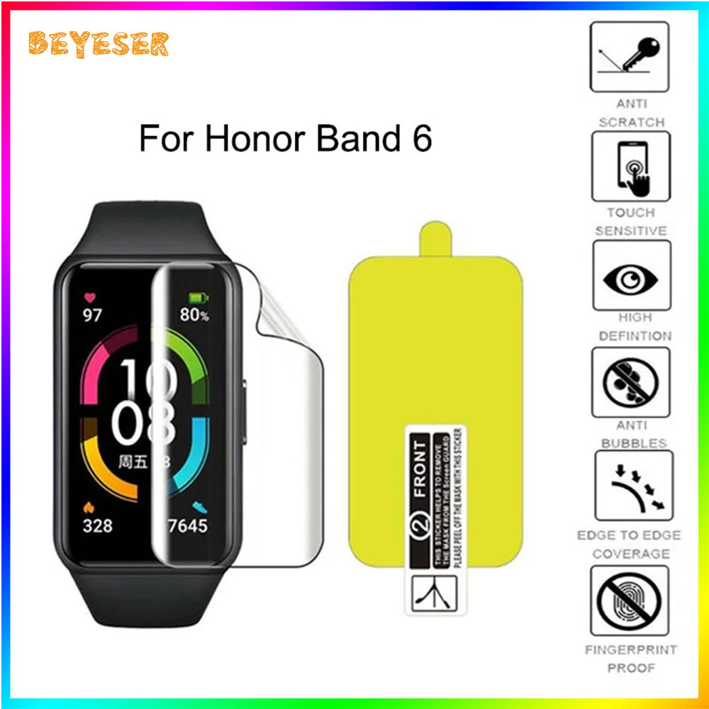 

Hydrating Soft Film For Huawei Honor Band 6 Smartwatch Screen Protector Replace Full Curved Potective Films Not Tempered Glass