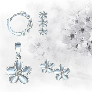 

SA SILVERAGE Round Flower Garland Pendant Necklace Silver 925 925 Sterling Silver Necklaces Pendant for Women Fine Jewelry
