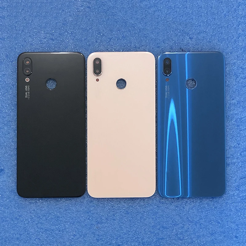 Axisinternational для 5," huawei P20 Lite/Nova 3E стеклянная задняя крышка для батареи чехол Корпус+ объектив камеры+ вспышка+ adhension
