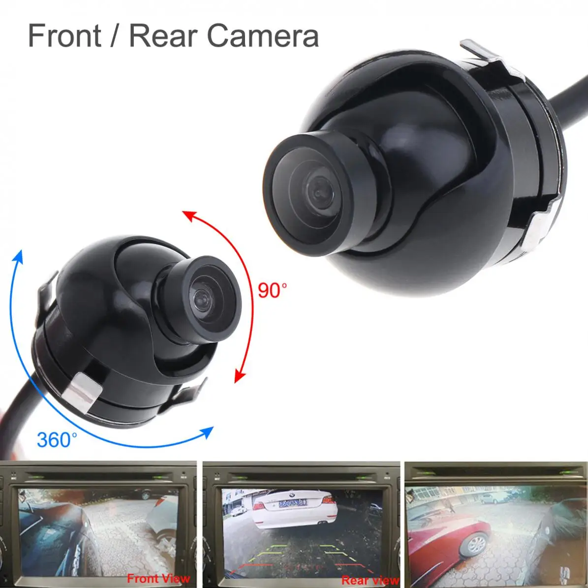

Mini CCD Night Vision 360 Degree Car Rear Front Side View Backup Camera With Mirror Image Conversion Lines New