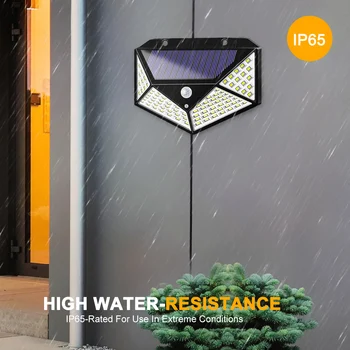 

100 LED Outdoor Solar Light Solar Waterproof PIR Motion Sensor Street Light Decorative Light