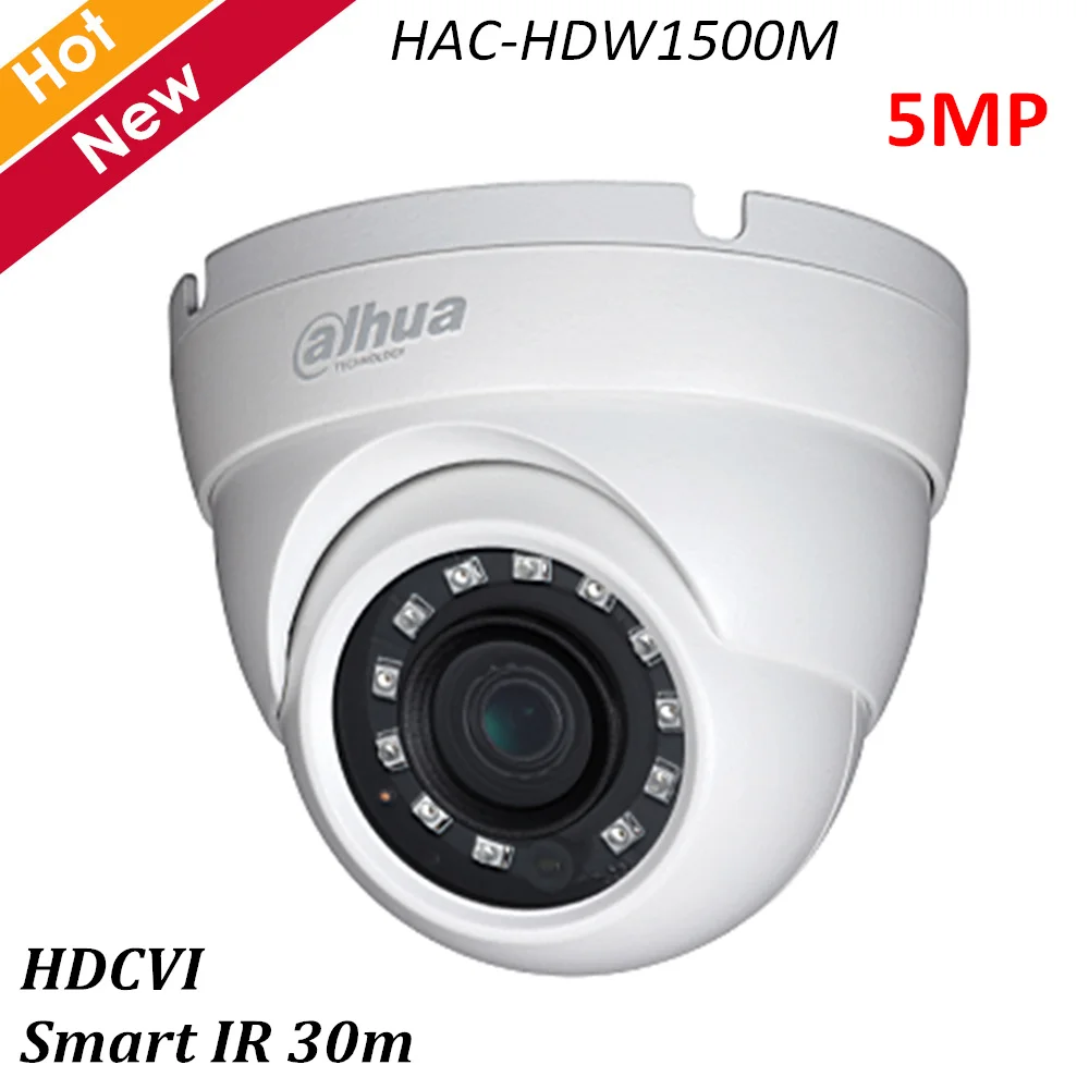 Dahua HAC-HDW1500M 5MP HDCVI IR Eyeball Camera Fixed lens Smart 30m Waterproof IP67 Indoor and Outdoor DC12V Security | Безопасность и