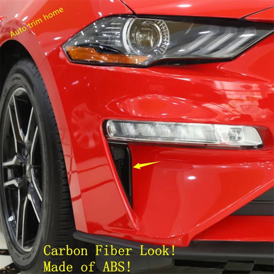Lapetus передние дневные ходовые огни, дневные фары, Накладка для Ford Mustang ABS углеродное волокно, автомобильные аксессуары