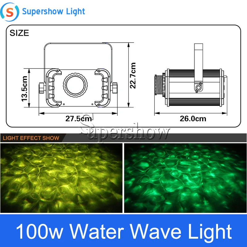 Супершоу волна воды проектор 100 Вт H2O светодиодный свет с эффектом воды