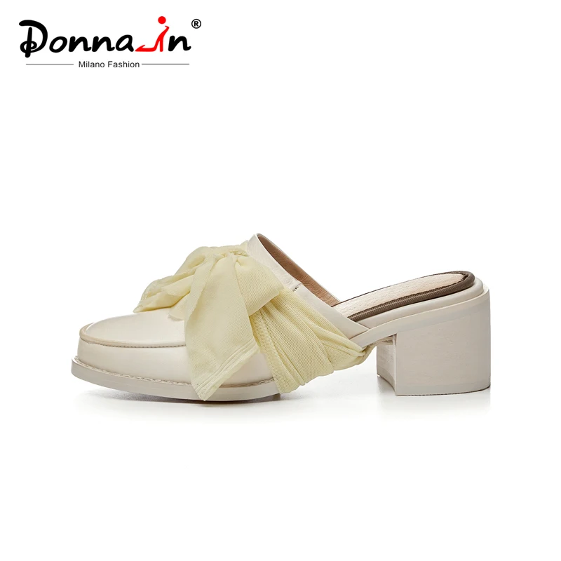 ladies leather mule slippers