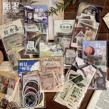 

60pcs/pack Vintage Washi Paper Sticker Set Old Stuff Floral Diy Adhesive Sticker Decoration Label For Scrapbooking Album Diary