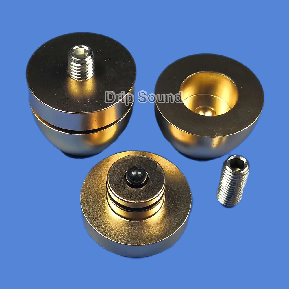 Alto-falante à Prova de Choque Pico Amplificador Isolamento Suporte Pés Titular Ajustável Umedecimento Prego Dourado 4 Pçs 30mm - Image 5