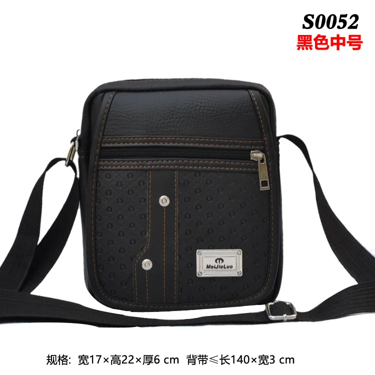 

[Factory Price] MEN'S Single-shoulder Bag Korean-style Casual Hide Substance Men Bag Business Small Shoulder Bag Backpack S0052