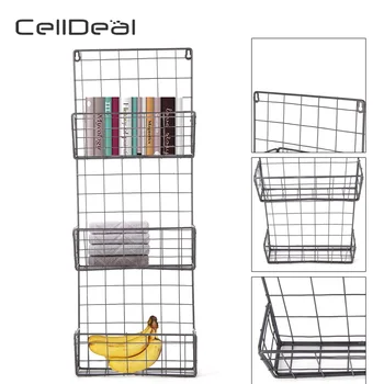 

Vintage Style Metal Wall Shelf Unit Rack Storage Cupboard Cabinet 3 Units Frame Shelf Organizer Wall Organizer Wall Storage Grid