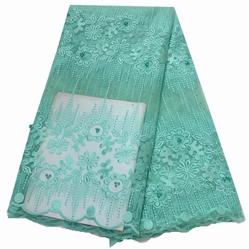 

2020 High Quality Latest With Stones African Tulle Lace Fabric Nigerian Lace Fabric 2019 Cord Tulle French Laces Fabrics