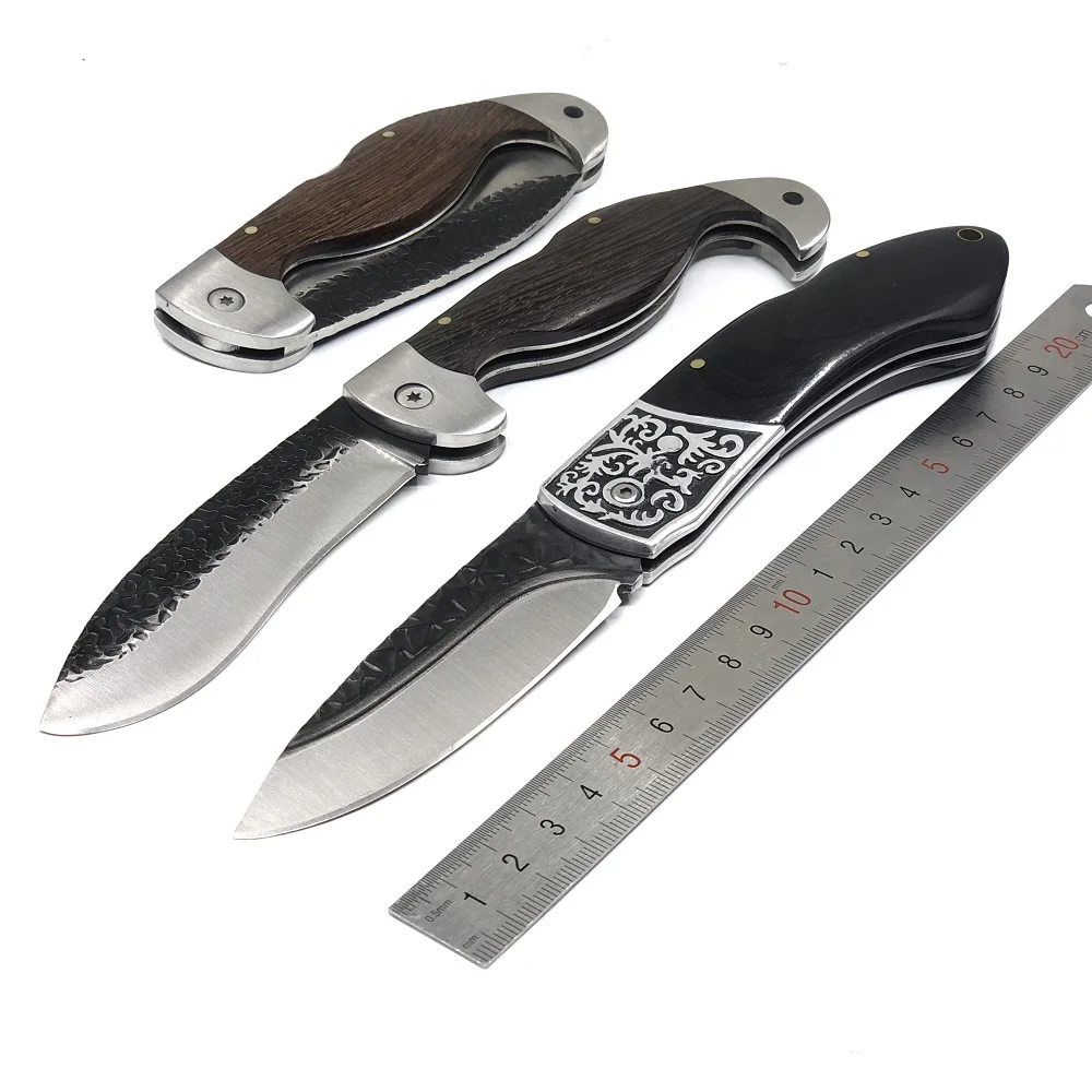 High Hardness Folding Knife Damascus Survival Tactical Pocket Wood Handle Outdoor Self-defense Hunting Knives Camping Tool | Инструменты