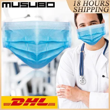 

100 Maschera 3 Layers Dust Mouth Mask Disposable Masque Filtre Protective Mask Dustproof Anti fog And Haze Breathable Mascarilla