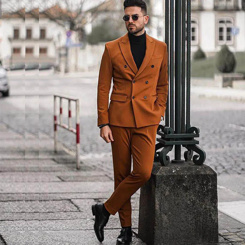 Fashionable-Double-Breasted-Slim-Fit-Wedding-Tuxedos-Peaked-Lapel-Two-Pieces-Men-s-Suits-Business-Prom