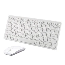 2,4 ГГц мини ультра тонкий беспроводной чувствительный оптический домашний мультимедийный набор кнопок игровая клавиатура мышь комбо Универсальный