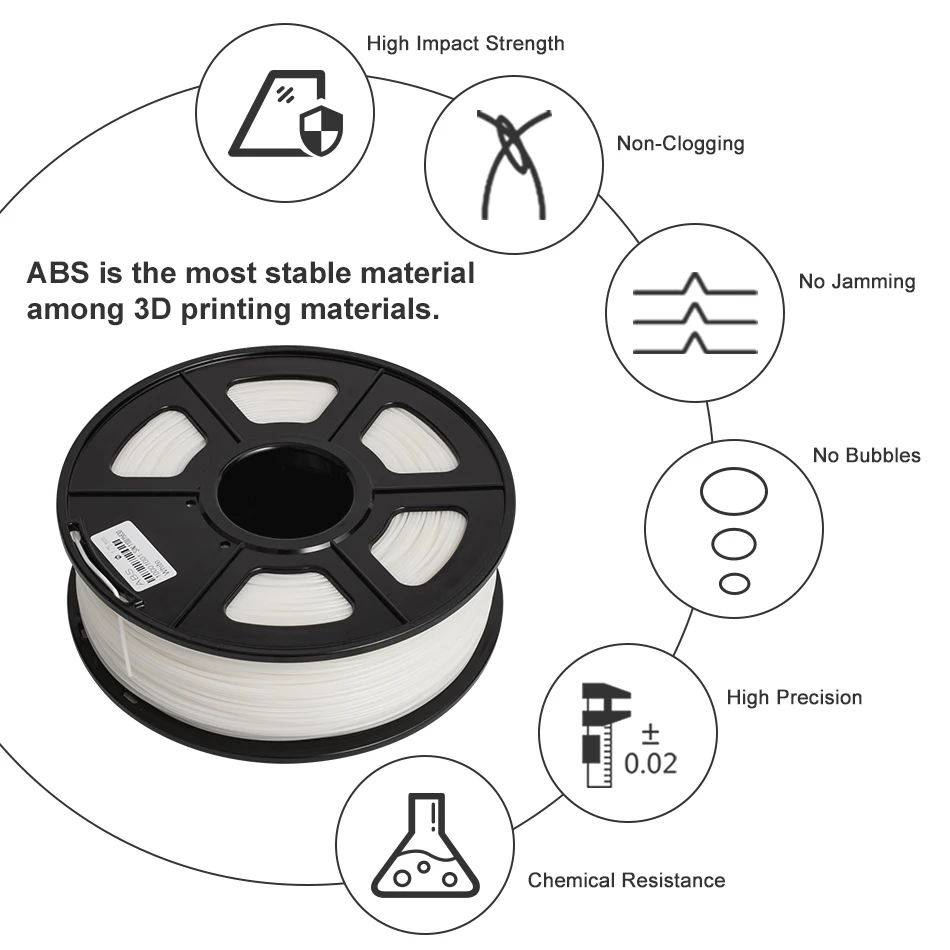 ABS нить для 3D принтера 1 75 мм кг с катушкой|Материалы 3D-печати| |