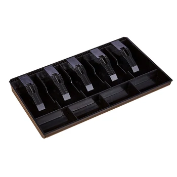 

SOLEDI ABS Fashionable Cashier Storage Box 5 Bills 4 Coins Insert Tray Stylish Cash Drawer Register Garage Sales Shop Security