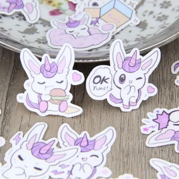 

40pcs/set Cute Purple Unicorn Decoration Stickers DIY Craft Diary Scrapbooking Planner Kawaii Label Sticker