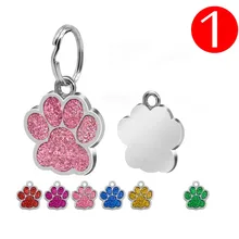 1 шт. подвески в форме лапы аксессуары для домашних животных, собак сплав ID метки щенок карта для домашних животных ошейник кулон для домашних животных принадлежности для кошек и собак 6 цветов