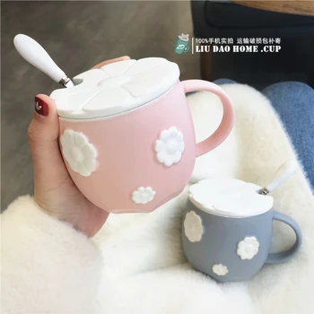

Cute Creative Mug Ceramics Simple Handmade Color Large Capacity Girl Gift Esspresso Cups Tazas De Cafe Kitchen Drinkware DB60MK