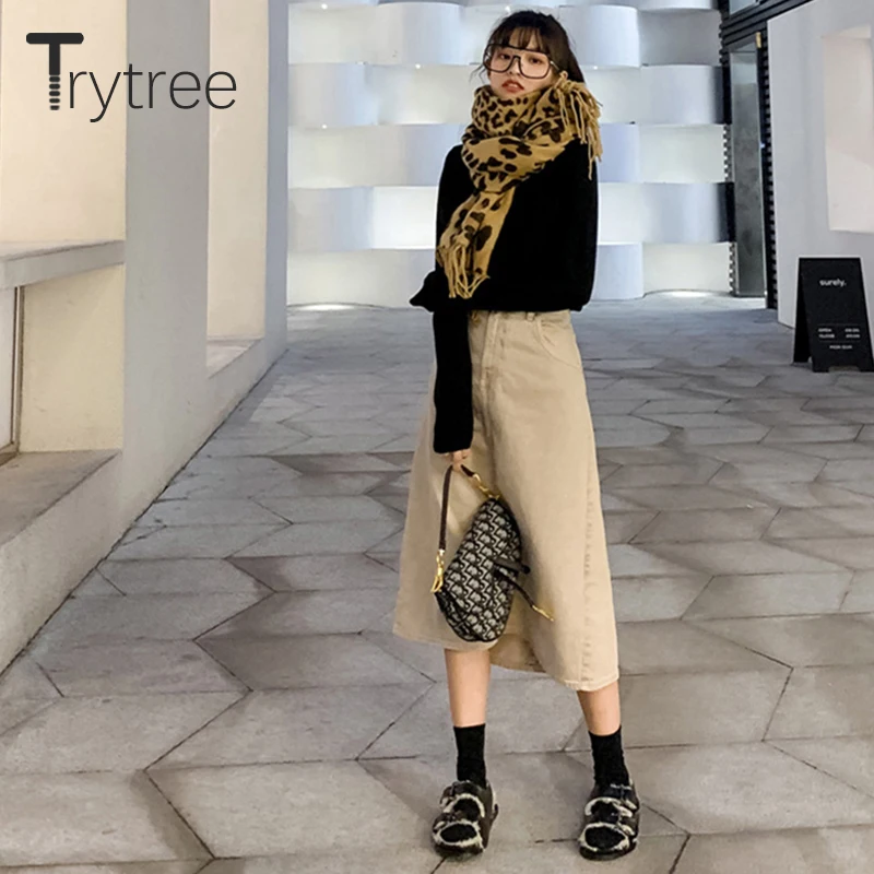 Trytree Осень Зима Женский Повседневный Шарф универсальный стиль сохраняет тепло Леопардовый принт кисточка желтый Модный женский толстый шарф
