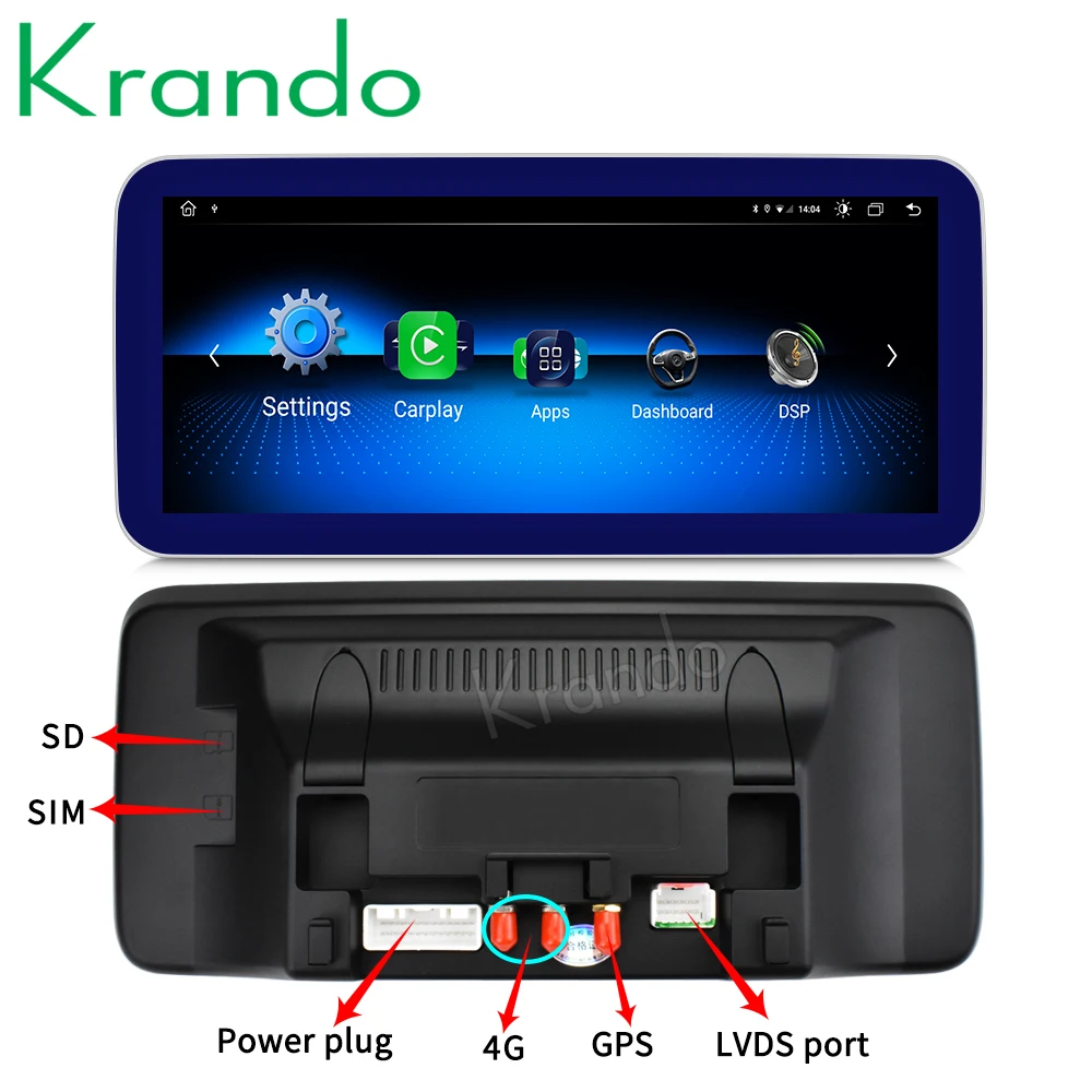 Krando Android 10.0 4G 128G 10.25'' Car Radio For Mercedes-Benz A W176 CLA C117 GLA X156 2012-2020 NTG 4.5 5.0 5.5 Carplay