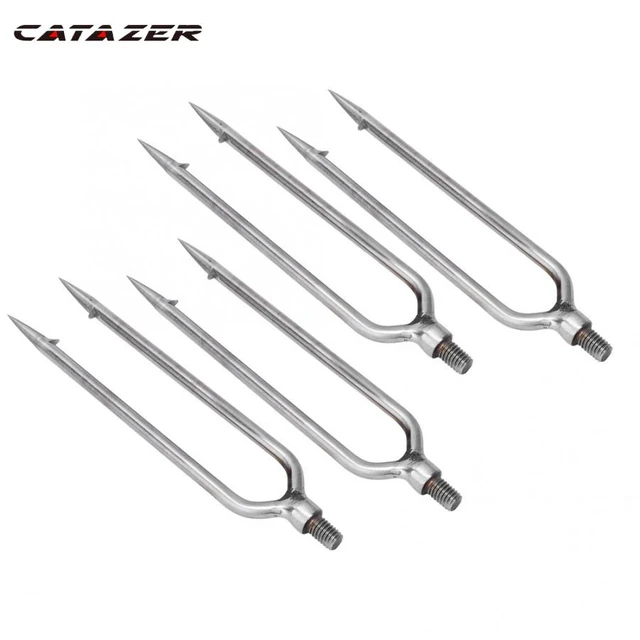 Small and Hard Fishing Spear, Frog Spear Fish Spear Stainless Steel Prong  Harpoon, 5 Prong Tine Fishing Harpoon Fishing Spear Gig Gaff Fork Hook  Screw