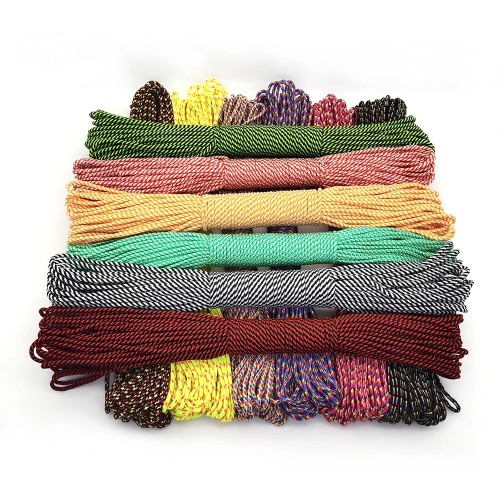 EDGEAM Set 7 Paracord 4mm X 3m – Corde Di Sopravvivenza Multicolore Per Braccialetti Fai Da Te E Artigianato - 3