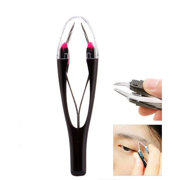 

Automatic Retractable Stainless Steel Handle Makeup Tool Eyebrow Tweezers Cosmetic Trimmer Portable Daily Use Bevel Tip Durable