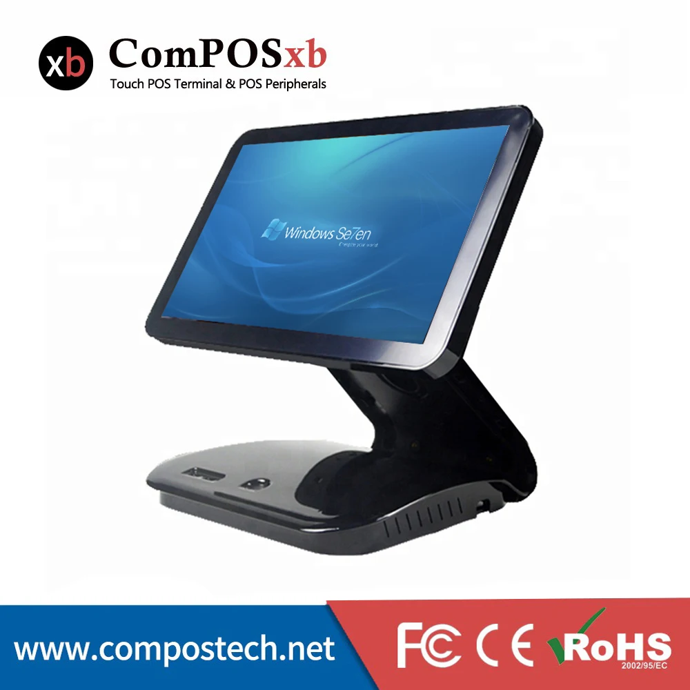 Горячая Распродажа windows POS терминал 15,6 дюймов все в одном месте продажи система 80 мм принтер для супермаркета