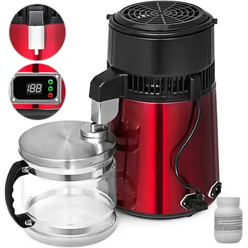 

4L Water Distiller 750W LCD Temperature Controlled Purifier Alcohol Kitchen