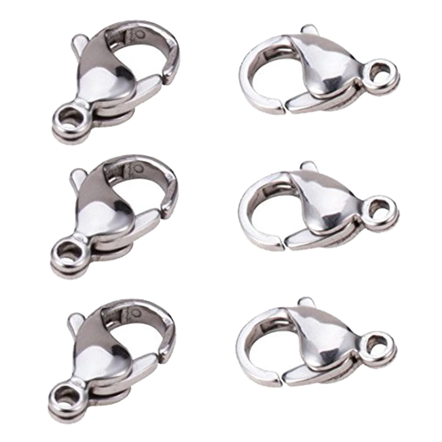 

100 Pcs Lobster Clasps Hooks For Jewelry End Connectors Necklace Bracelet Chain DIY Making Jewelry Findings Accessories