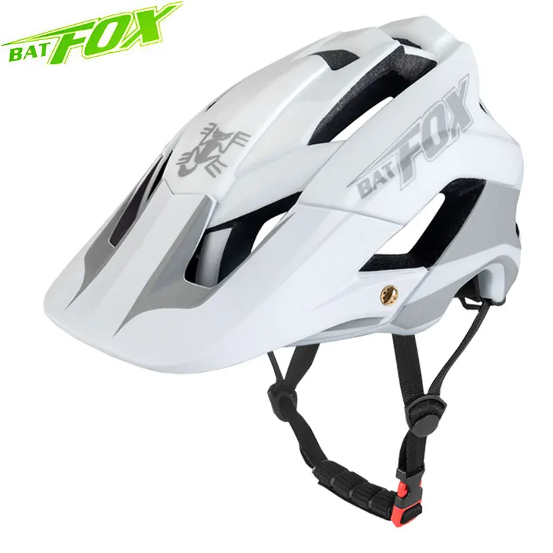 

Batfox 2019 New Night Reflective Safty Adult Cycling Helmet MTB Road Helmet Mountain Bike Helmet Big Visor Helm cascos bicicleta