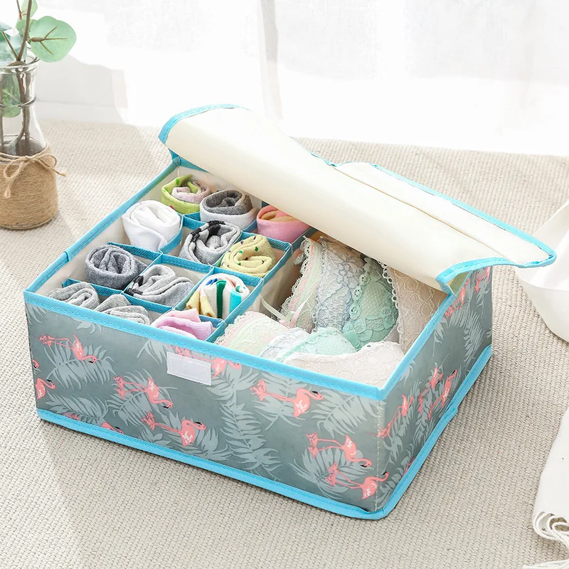 

Washable Fabric Folding Cloth Storage Cabinet Bra/Underwear/Sock Storage Box Organizer For Tie Sock Shorts Divider Ropa Interior