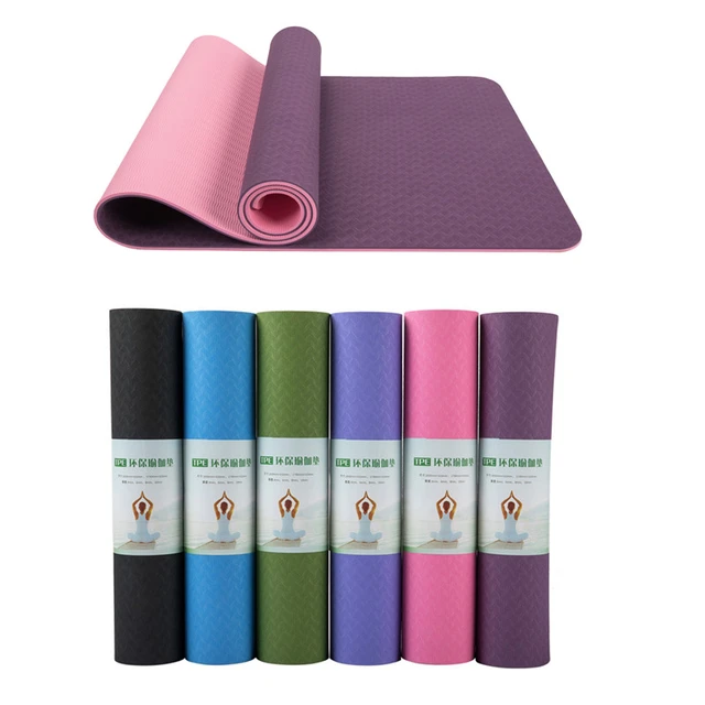 Tapis de Sol Pilates Antidérapant avec Sac Tapis et Sangle Transport Tapis  de Fitness Gymnastique pour Yoga 183* 61* 0 6 cm - Violet