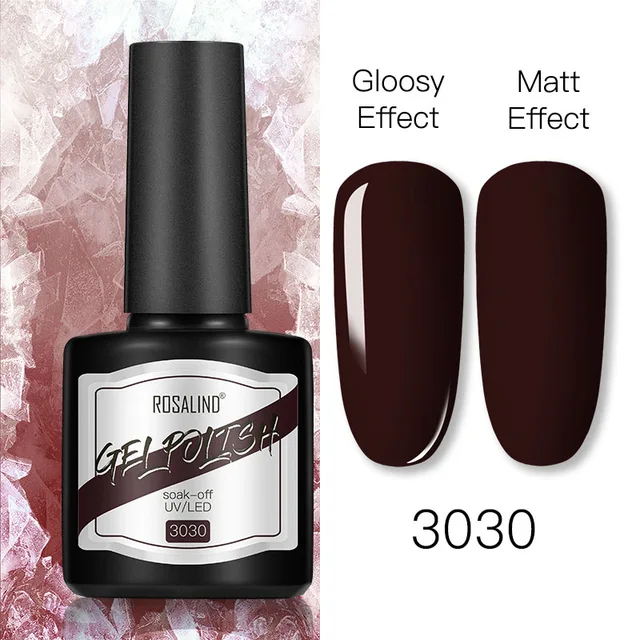 ROSALIND 8ml Gel Nail Polish Shiny Matte Effect Gel Polish For Manicure Nail Art Design Semi Permanent Painting Varnishes Gel RS17-3030