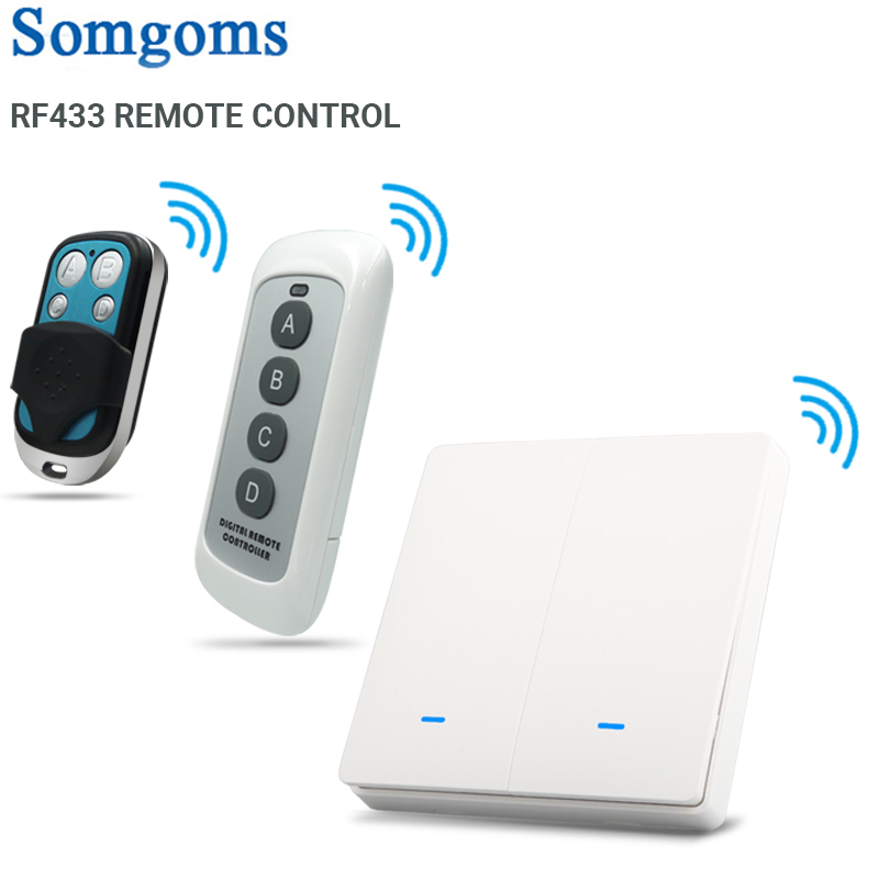 RF433.92MHz Wall Light Switch Accessories, RF Mini Remote Controller, Wall Light Remote Switch Controller