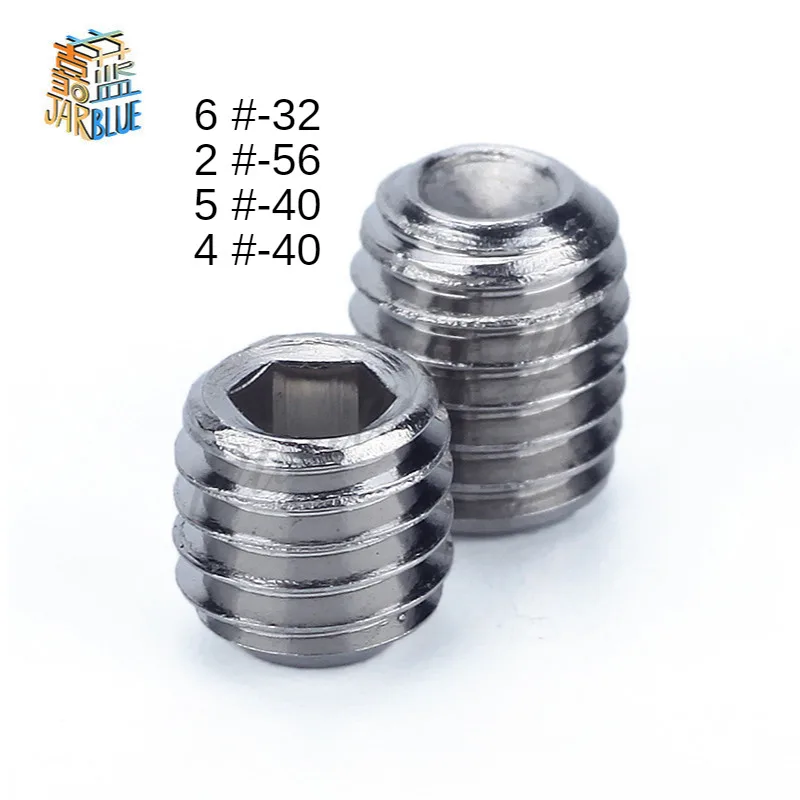 10 шт./лот 2 # 56 4 40 5 6 32 * L1/4 1/8 3/16 5/16 UNC винты из нержавеющей стали Grub Винты набор винтов