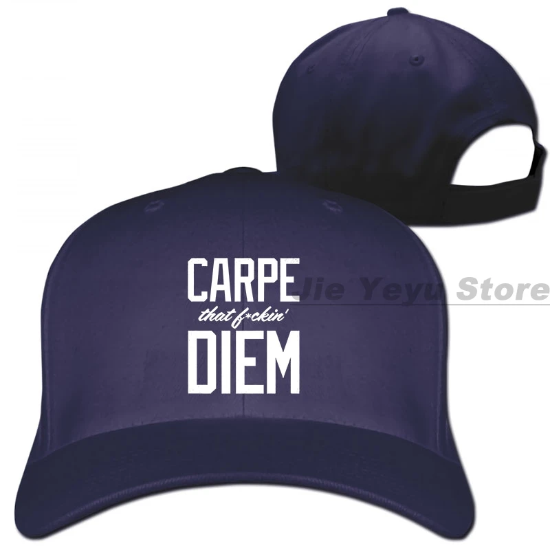 Carpe Diem бейсбольная кепка для мужчин и женщин, Кепка-Дальнобойщик, модная Регулируемая Кепка - Цвет: 1-Navy