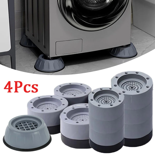 DOITOOL 4 almohadillas antivibración para lavadora, patas ajustables de la  lavadora antivibración, goma para lavadora y secadora, lavadora y secadora