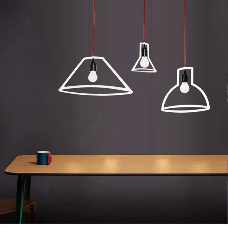 

Modern Geometry Wine Bottle LED Pendant Lights Lighting Kitchen Hanging Lamps Restaurant Bedroom Home Decor Hanglamp Luminaria