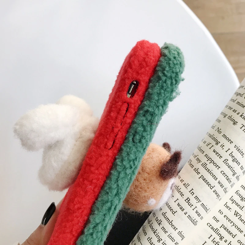 Мягкий Силиконовый противоударный чехол с оленем для iPhone 11 Pro Max чехол с милой собачкой плюшевый чехол для iPhone X XR XS MAX 7 8 6 6S Plus Coque