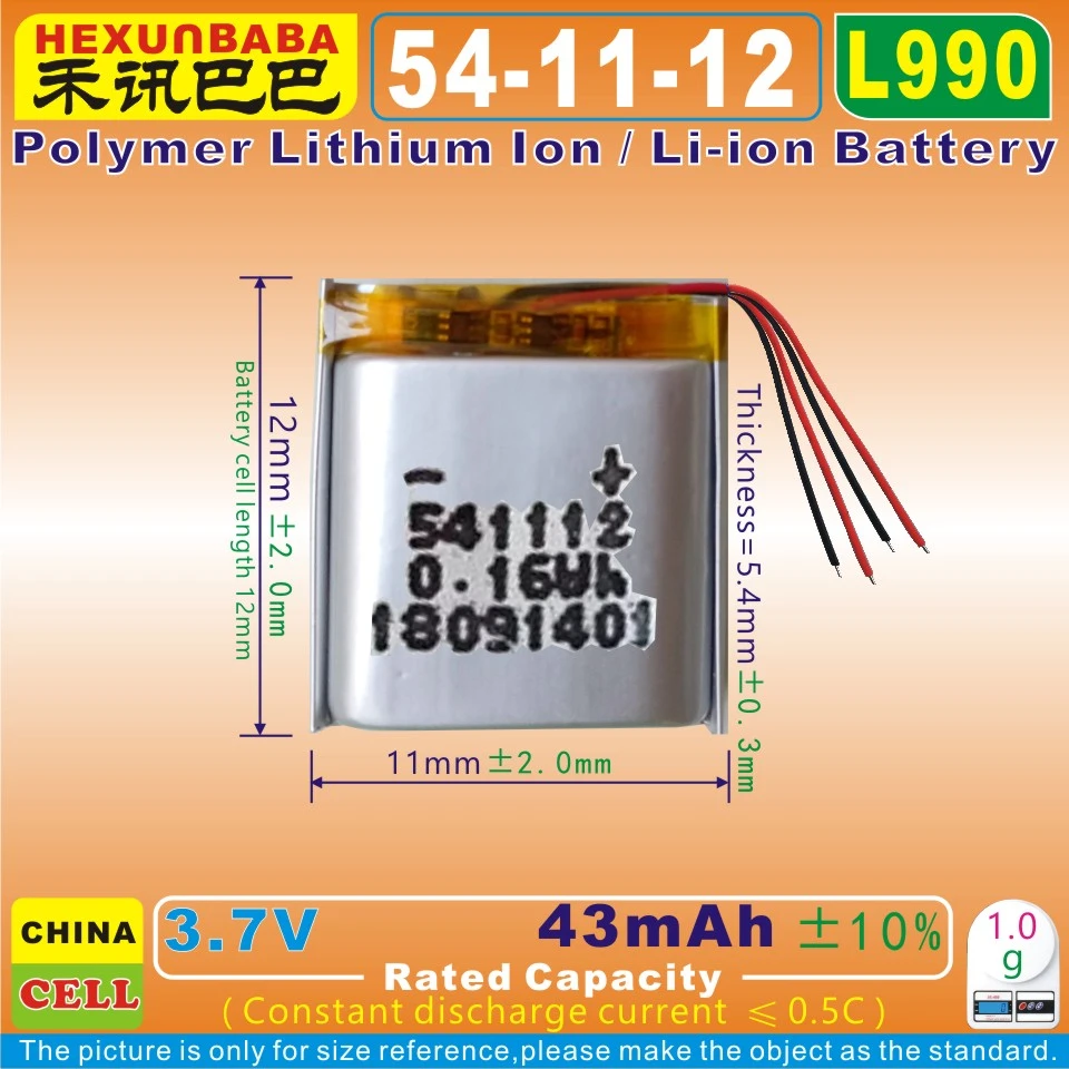 10pcs L990 3 7v 43mah Polymer Li Ion Battery For Tws Bluetooth Headset Xiao Mi Airdots Youth Version Twsej02lm Replacement Batteries Aliexpress