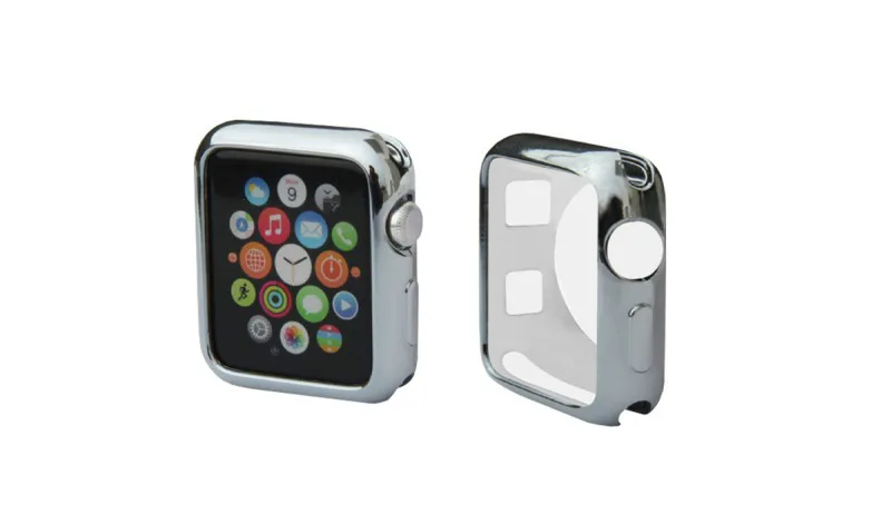 Для Apple Watch Series 4 5 40 мм 44 мм покрытие ТПУ мягкий чехол защитный бампер чехол для iwatch чехол 4 5 3 2 1 38 мм 42 мм оболочка - Цвет: SILVER