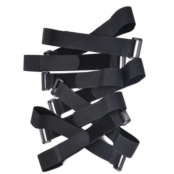 

Black Reusable Fastening Cable Straps Hook and Loop Cable Tie Down Straps 13.7x0.8Inch