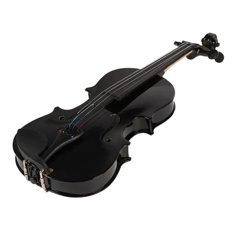 1/8 natural acoustic violin fiddle with case bow rosin musical