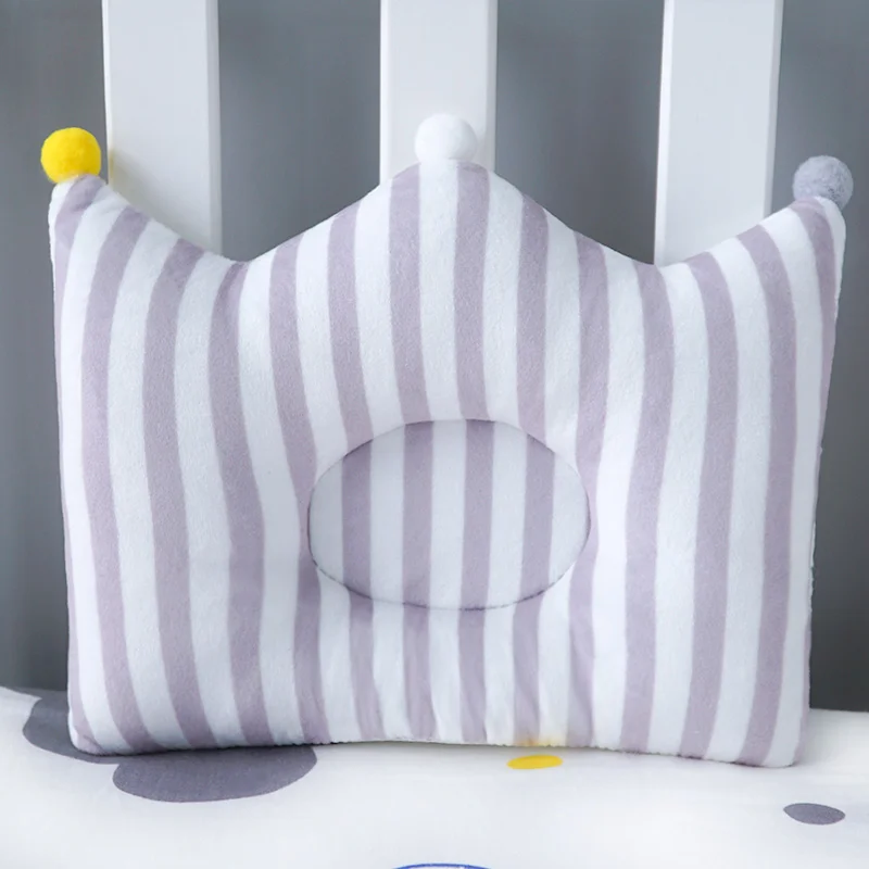 Grey strip Muslinlife защита головы малыша подголовник подушка Спящая детская подушка мягкая хлопковая вспомогательная Подушка Прямая поставка - Цвет: Grey strip