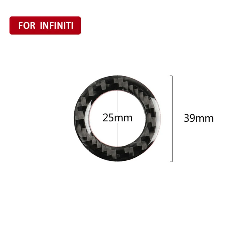 

Car Engine Start Stop Button Ring Cover Decor Trim For Infiniti Q50 2014-2019